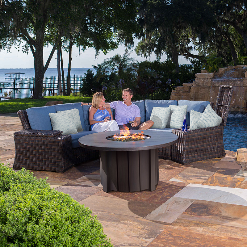 Trevi 50 Round Fire Pit Ebel Inc, Outdoor Furniture Around Fire Pit
