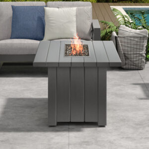 Trevi 50x32 Rectangular Fire Pit, Red Ember Augusta Fire Pit