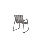 Cabana Dining Arm Chair Fog Graphite   Back
