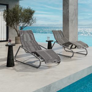 Cabana Comfort Chaises Fog Graphite