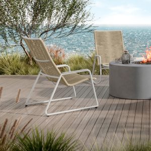 Cabana High Back Chair Barley Bone