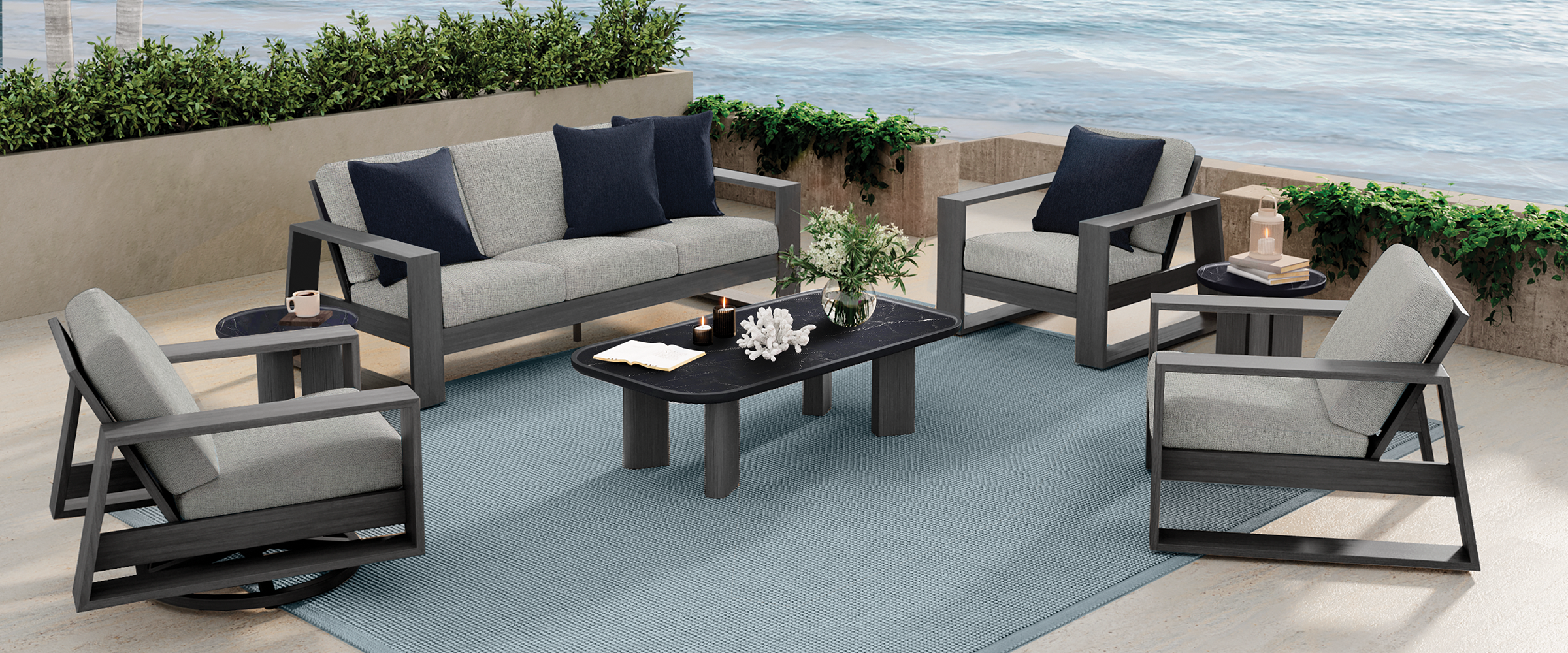 Novara-Seating-Smoke-+-Forano-Table-Bases-Smoke-+-Aspen-OnyTop Novara Seating Smoke