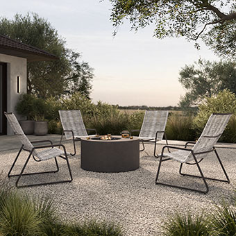 Cabana-Chat-Pearl-Cocoa-+-Bellino-Round-Fire-Pit-Concrete Cabana-Chat-Pearl-Cocoa-+-Bellino-Round-Fire-Pit-Concrete